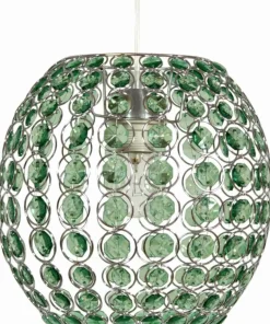Clearance Sklep Kaja Lampa wisząca z mi kryształkami 31-02556 RICA | Kaja zielony