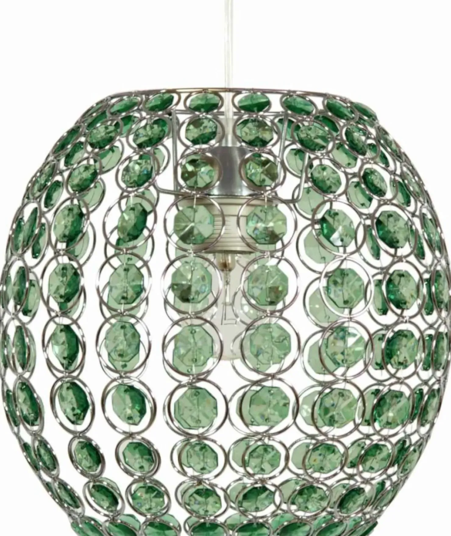 Clearance Sklep Kaja Lampa wisząca z mi kryształkami 31-02556 RICA | Kaja zielony