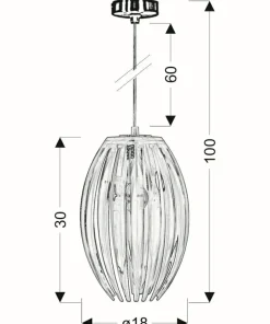 Lampa wisząca ze smukłym kloszem 31-55296 ABUKO | Kaja Oświetlenie*Sklep Kaja Best
