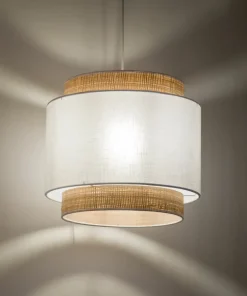Shop Sklep Kaja Lampa wisząca ze słomkowym abażurem boho TK 5653 serii BOHO NEW WHITE