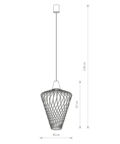 Store Sklep Kaja Lampa wisząca ze stożkowym mosiężnym kloszem 8857 | Kaja Oświetlenie mosiądz