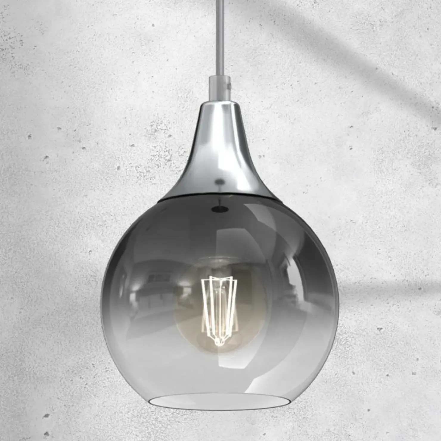 Best Sale Sklep Kaja Lampa wisząca ze szklanym, szarym kloszem MLP8321 z serii MONTE | Kaja Oświetlen
