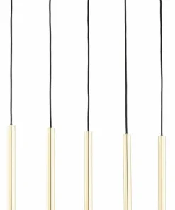 Cheap Sklep Kaja Lampa wisząca ze złotymi tubami, nad stół AL 63161 z serii COLLET | Kaja Oświetl