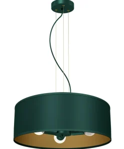 Outlet Sklep Kaja Lampa wisząca, zielono-złota, na trzy żarówki MLP7879 z serii VERDE | Kaja Oświe