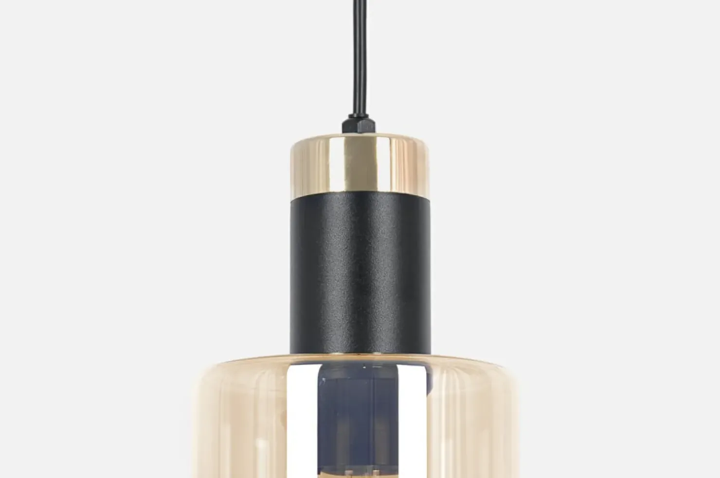Best Sklep Kaja Lampa wisząca, złota dekoracja i miodowy klosz K-5257 z serii ALTO