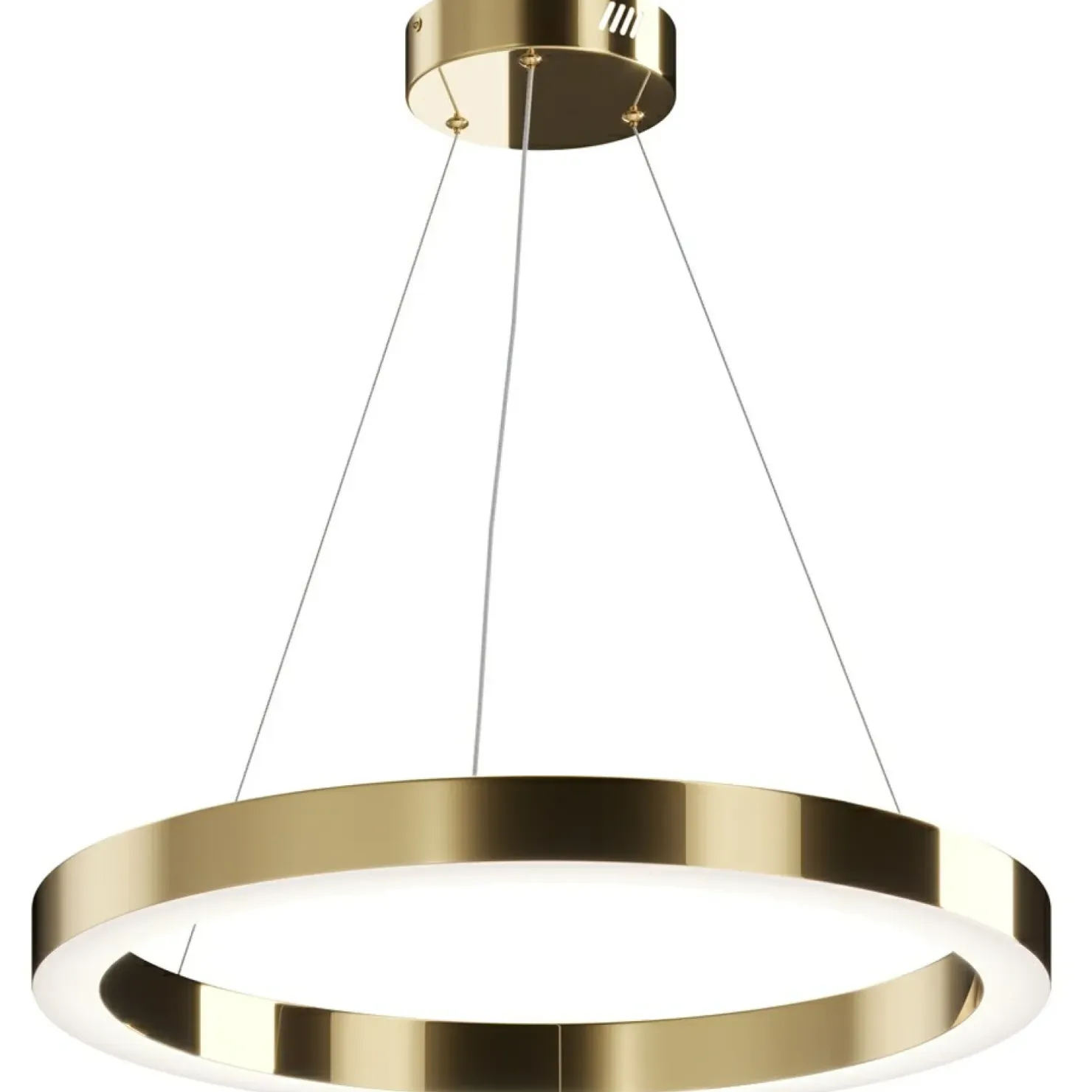 Best Sklep Kaja Lampa wisząca, złota obręcz z LED-em MOD415PL-L45BS4K z serii SATURNO mosiądz