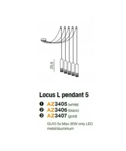 Store Sklep Kaja Lampa wisząca złota typu pająk regulowana AZ3407 LOCUS | Kaja szampański