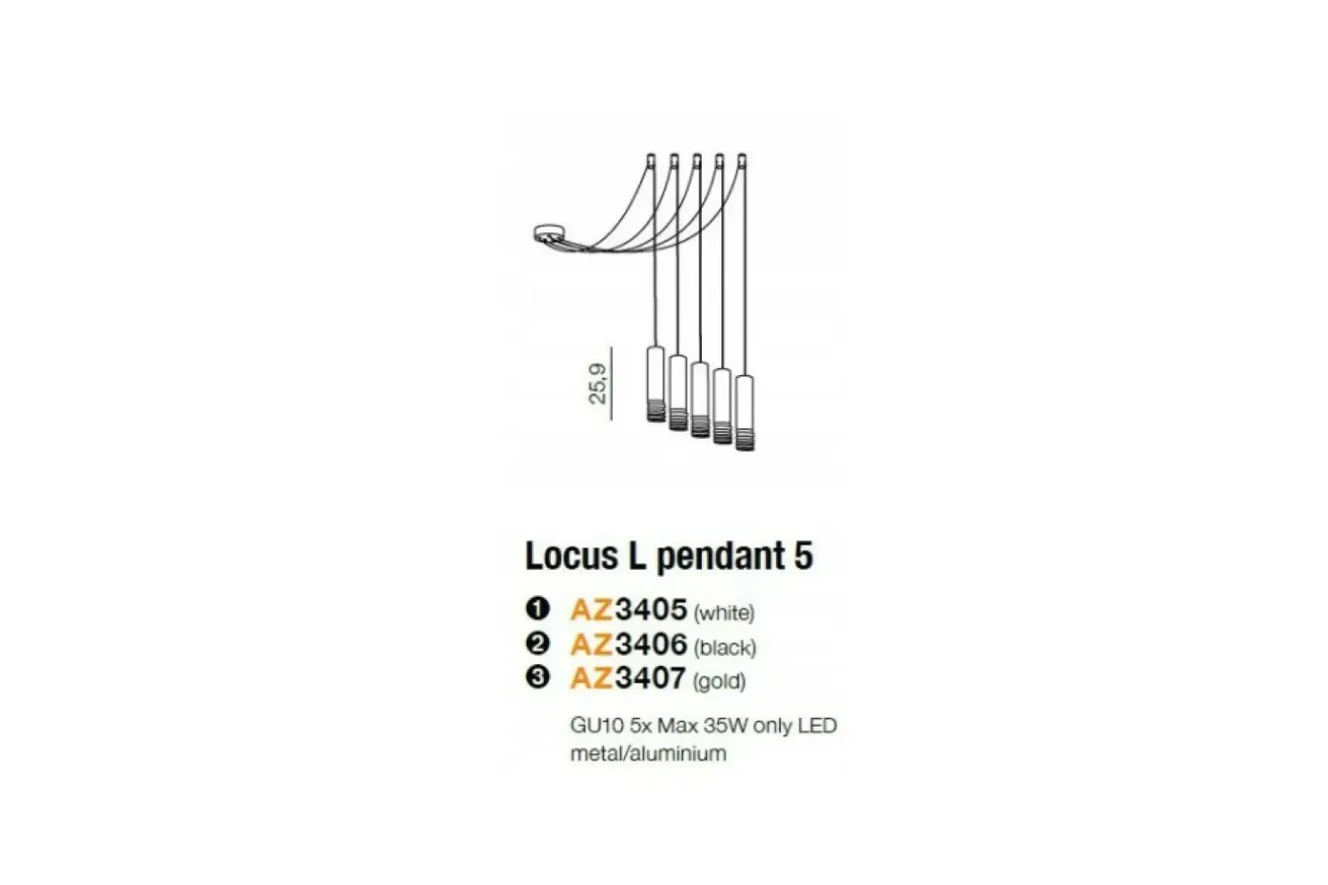 Store Sklep Kaja Lampa wisząca złota typu pająk regulowana AZ3407 LOCUS | Kaja szampański