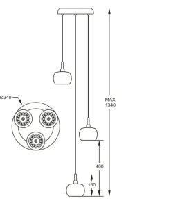 Best Sale Sklep Kaja Lampa z 3 dekoracyjnymi kloszami P0076-03M-B5FZ CRYSTAL | Kaja