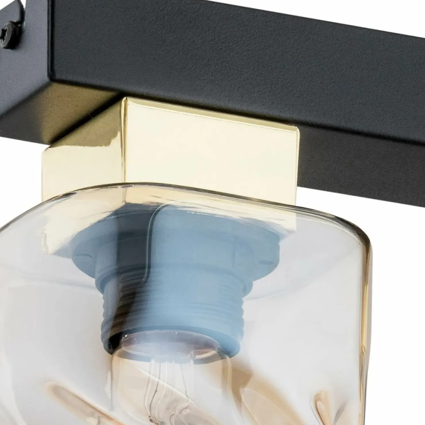 Lampa z bursztynowymi kloszami O2963 P3 CZA ZL MERU | Kaja Oświetlenie*Sklep Kaja New