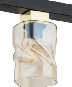 Lampa z bursztynowymi kloszami O2963 P3 CZA ZL MERU | Kaja Oświetlenie*Sklep Kaja New
