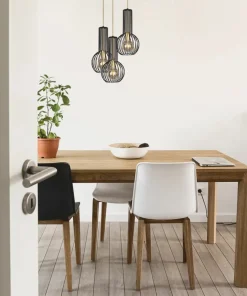 Sale Sklep Kaja Lampa z czarno-złotymi kloszami K-4522 ARVI BLACK | Kaja Oświetlenie