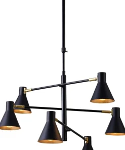 Best Sale Sklep Kaja Lampa z czarno-złotymi reflektorami 36-72696 LESS | Kaja Oświetlenie czarny