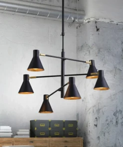 Best Sale Sklep Kaja Lampa z czarno-złotymi reflektorami 36-72696 LESS | Kaja Oświetlenie czarny