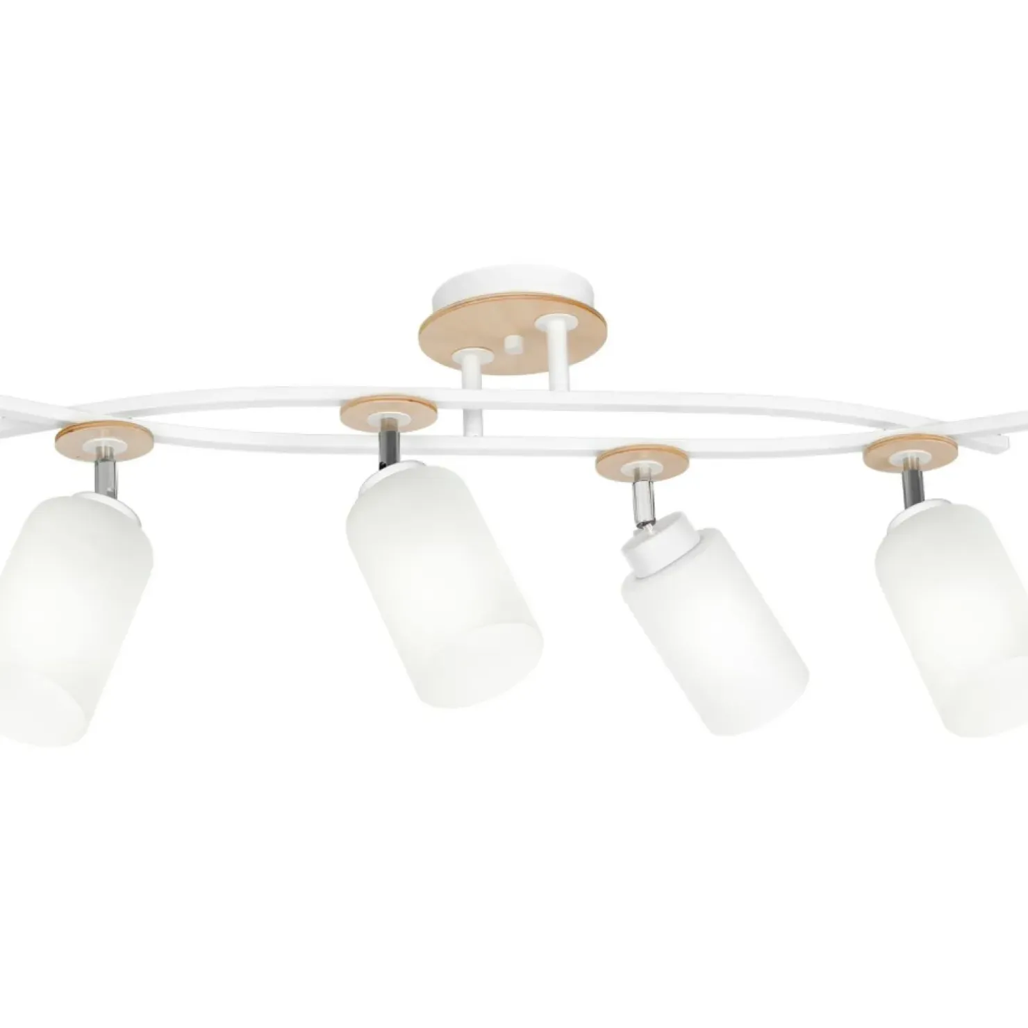 Discount Sklep Kaja Lampa z czterema reflektorami, drewniane ozdoby LX 1519 z serii TOKIO