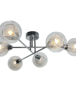 Fashion Sklep Kaja Lampa z dekoracyjnymi kloszami K-JSL-1302/6 FONS | Kaja Oświetlenie chrom