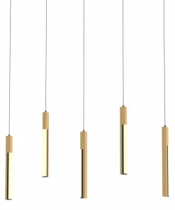 Shop Sklep Kaja Lampa z drewnianymi, ledowymi zwisami MD4768-5-3BMT ELIOT | Kaja