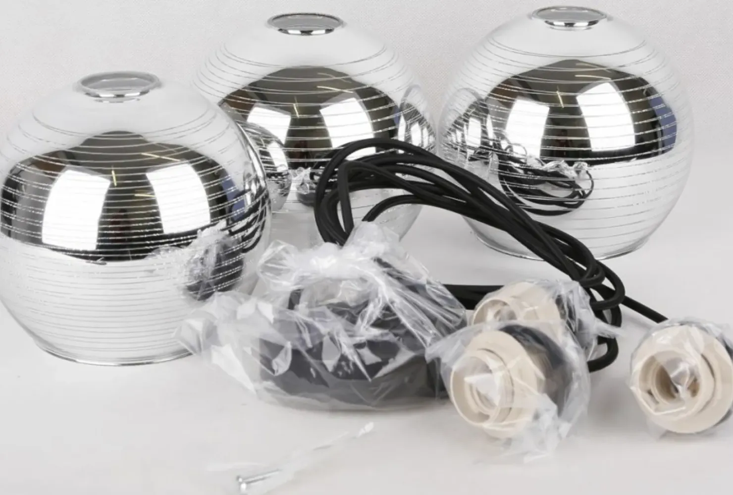 Lampa z kloszami na czarnych zwisach 33-62840 TRIO | Kaja Oświetlenie*Sklep Kaja Clearance