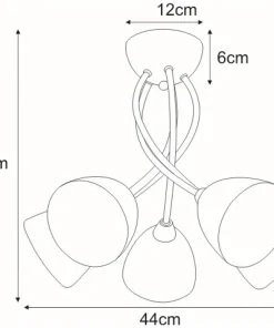 Lampa z mlecznymi kloszami K-JSL-6236/5 CHR FAMA | Kaja Oświetlenie*Sklep Kaja Best