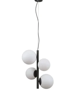 Store Sklep Kaja Lampa z mlecznymi kloszami PND-44213-4A-SBL RIGA | Kaja Oświetlenie