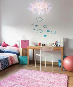 Fashion Sklep Kaja Lampa z motylkami LP-MD088-3439A/1P RÓŻOWY FARFALLA | Kaja Oświetlenie