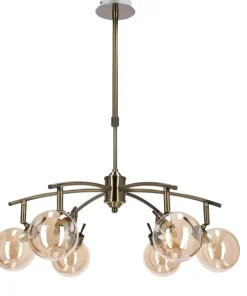 Best Sklep Kaja Lampa z oprawą w kolorze patyny, z kloszami 36-16386 z serii LENTINI