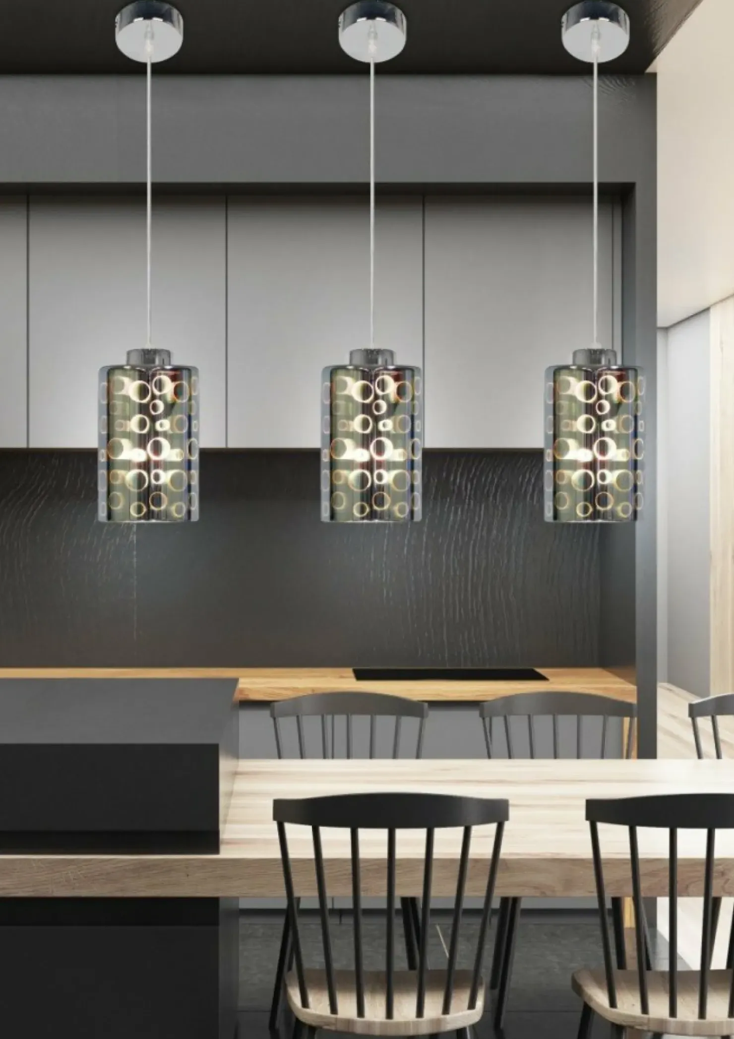 Lampa z ozdobnym, owanym kloszem 31-57686 NOCTURNO | Kaja*Sklep Kaja New