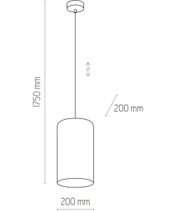Outlet Sklep Kaja Lampa z wąskim, welurowym abażurem TK 6120 TERCINO | Kaja Oświetlenie