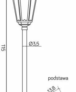 Lampa zewnętrzna, stojąca K 5002/2/H z serii RETRO CLASSIC II | Kaja Oświetlenie*Sklep Kaja Best Sale