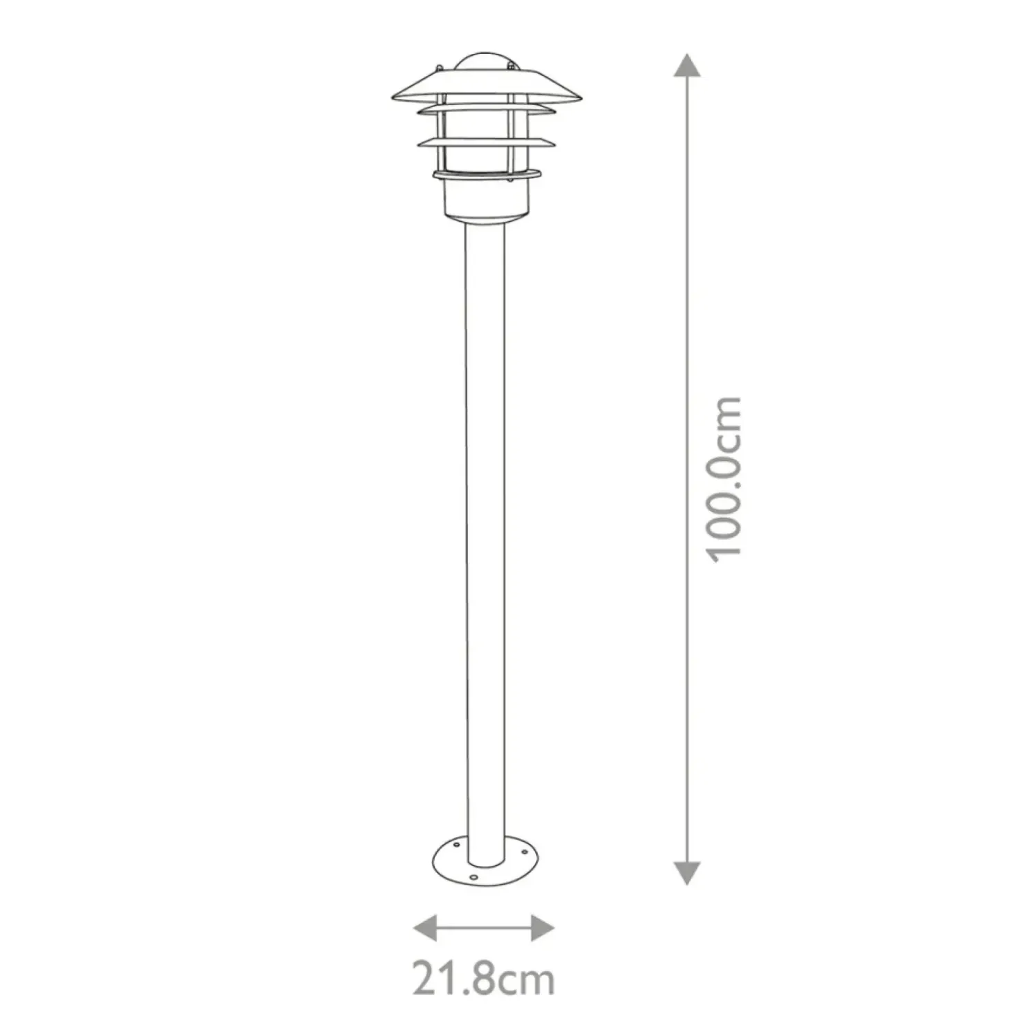 Lampa zewnętrzna, wysokość 1m HELSINGOR-BOL-SL z serii HELSINGOR*Sklep Kaja Store