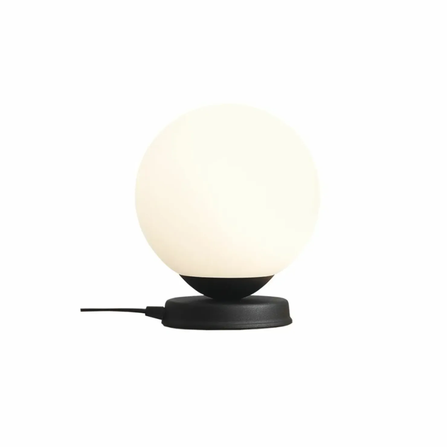 Lampka biurkowa czarna niska do sypialni 1076B1_M BALL | Kaja*Sklep Kaja Flash Sale