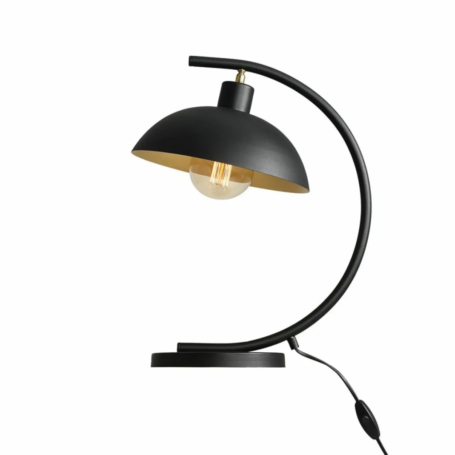 Lampka biurkowa czarno-złota do gabinetu 1036B1 ESPACE | Kaja*Sklep Kaja Outlet
