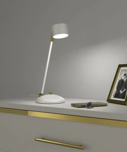 Lampka biurkowa w kolorze bieli i złota MLP7758 z serii ARENA | Kaja Oświetlenie*Sklep Kaja Sale
