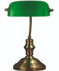 Lampka biurkowa w stylu bankierki zielona 105931 | Kaja Oświetlenie*Sklep Kaja Store