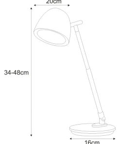 Lampka biurkowa z funkcją ściemniania K-BL1528 GRAFIT z serii LOLEK*Sklep Kaja Clearance