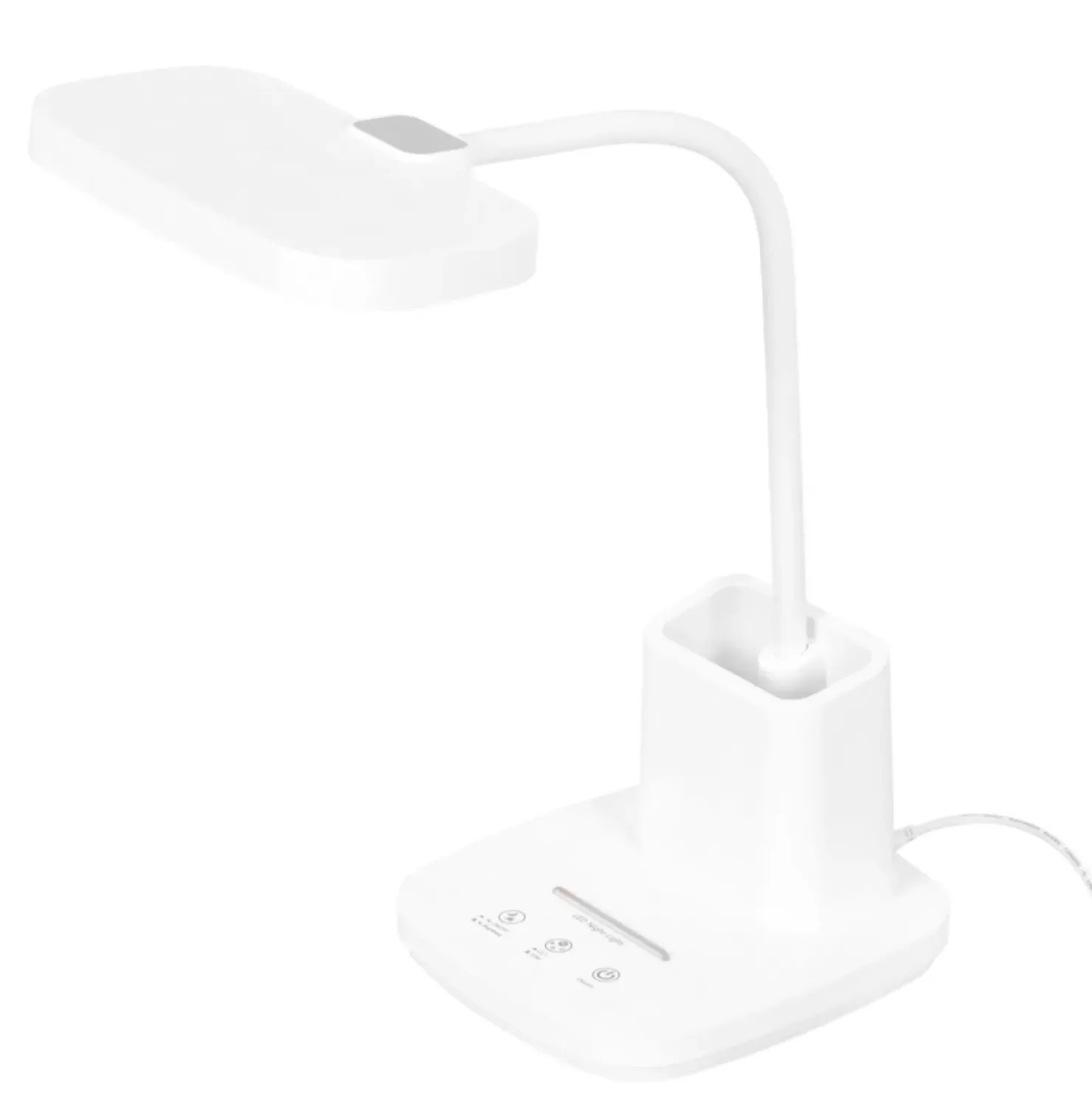 Lampka biurkowa z pojemnikiem na długopisy K-BL1301 BIAŁY z serii TOLA*Sklep Kaja Shop