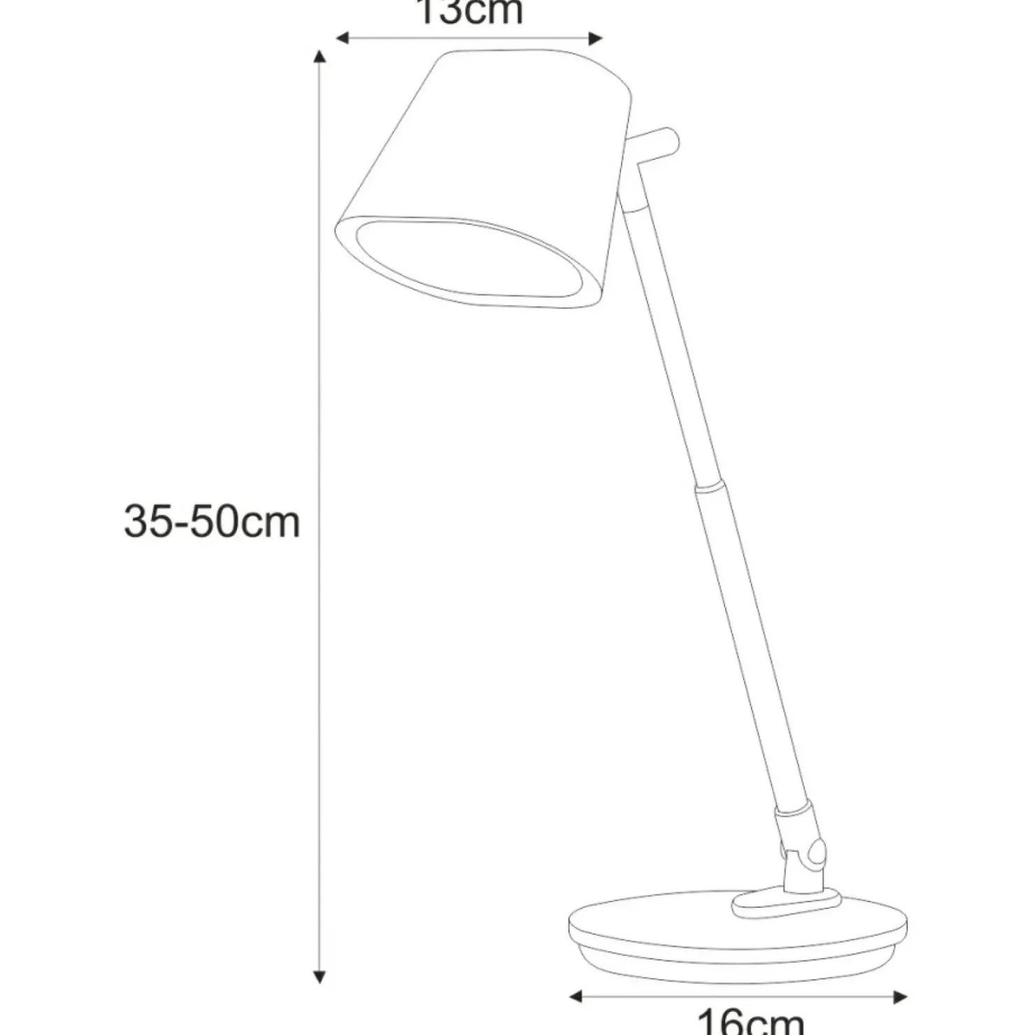 Lampka biurkowa z regulowaną wysokością K-BL1527 BIAŁY z serii BOLEK*Sklep Kaja Outlet