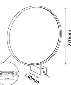 Lampka nocna ledowe koło ⌀27cm 3000K ANT 2004 AGARO | Kaja Oświetlenie*Sklep Kaja Cheap
