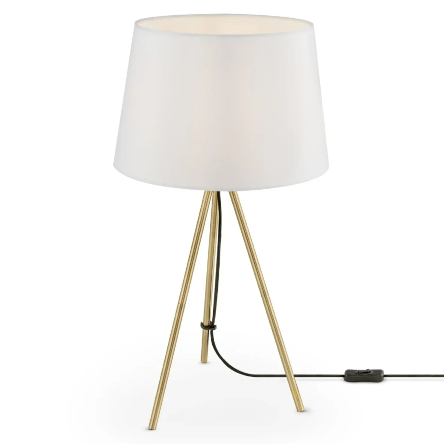 Lampka nocna, stołowa z białym abażurem Z016TL-01BS z serii SANDY*Sklep Kaja Cheap