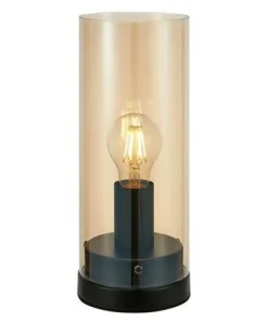 Lampka nocna z bursztynowym kloszem, gwint E27 108735 POST | Kaja*Sklep Kaja New