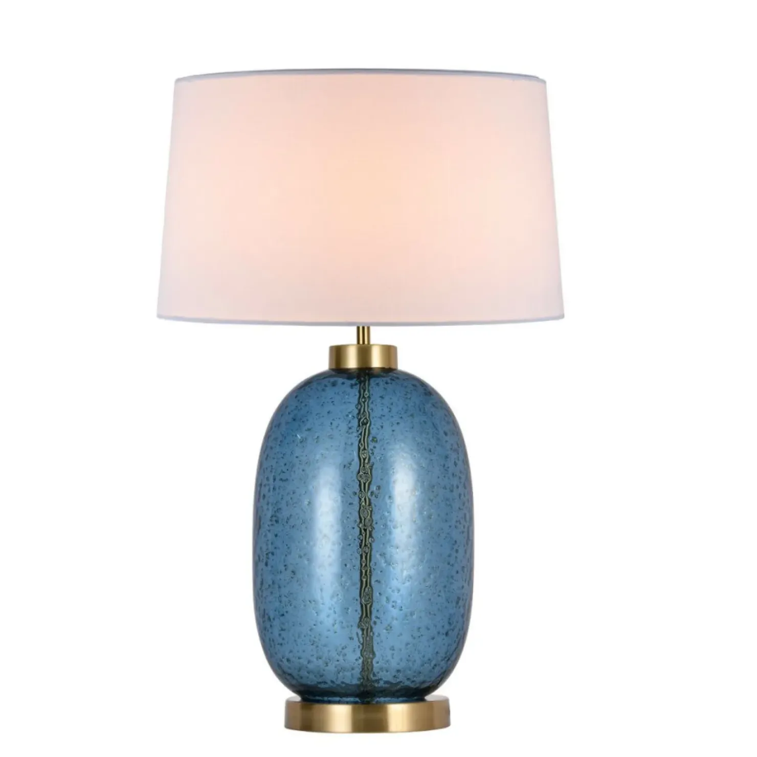 Lampka nocna z niebieską, szklaną podstawą LP-919/1T BLUE AMUR | Kaja*Sklep Kaja Flash Sale