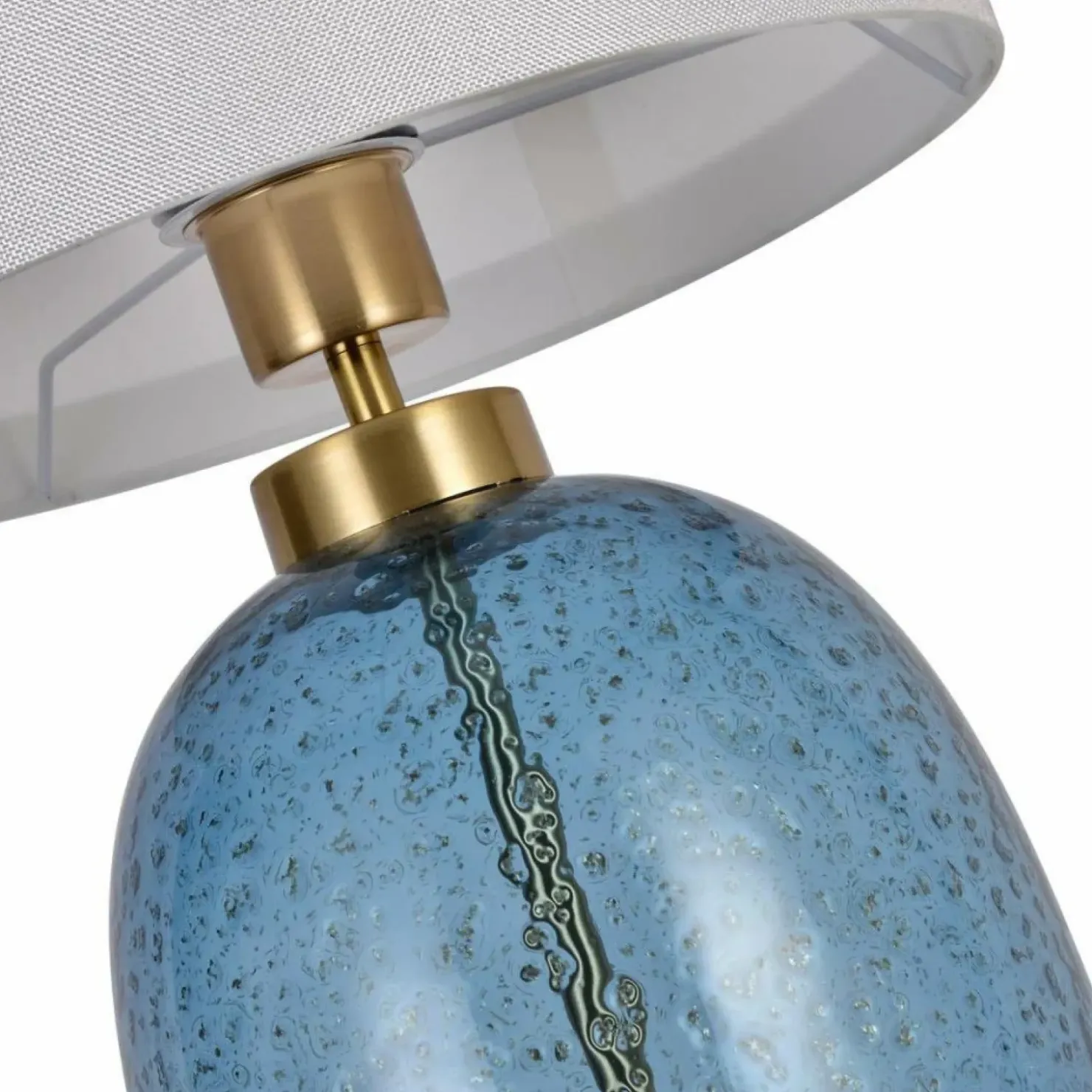 Lampka nocna z niebieską, szklaną podstawą LP-919/1T BLUE AMUR | Kaja*Sklep Kaja Flash Sale