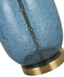 Lampka nocna z niebieską, szklaną podstawą LP-919/1T BLUE AMUR | Kaja*Sklep Kaja Flash Sale