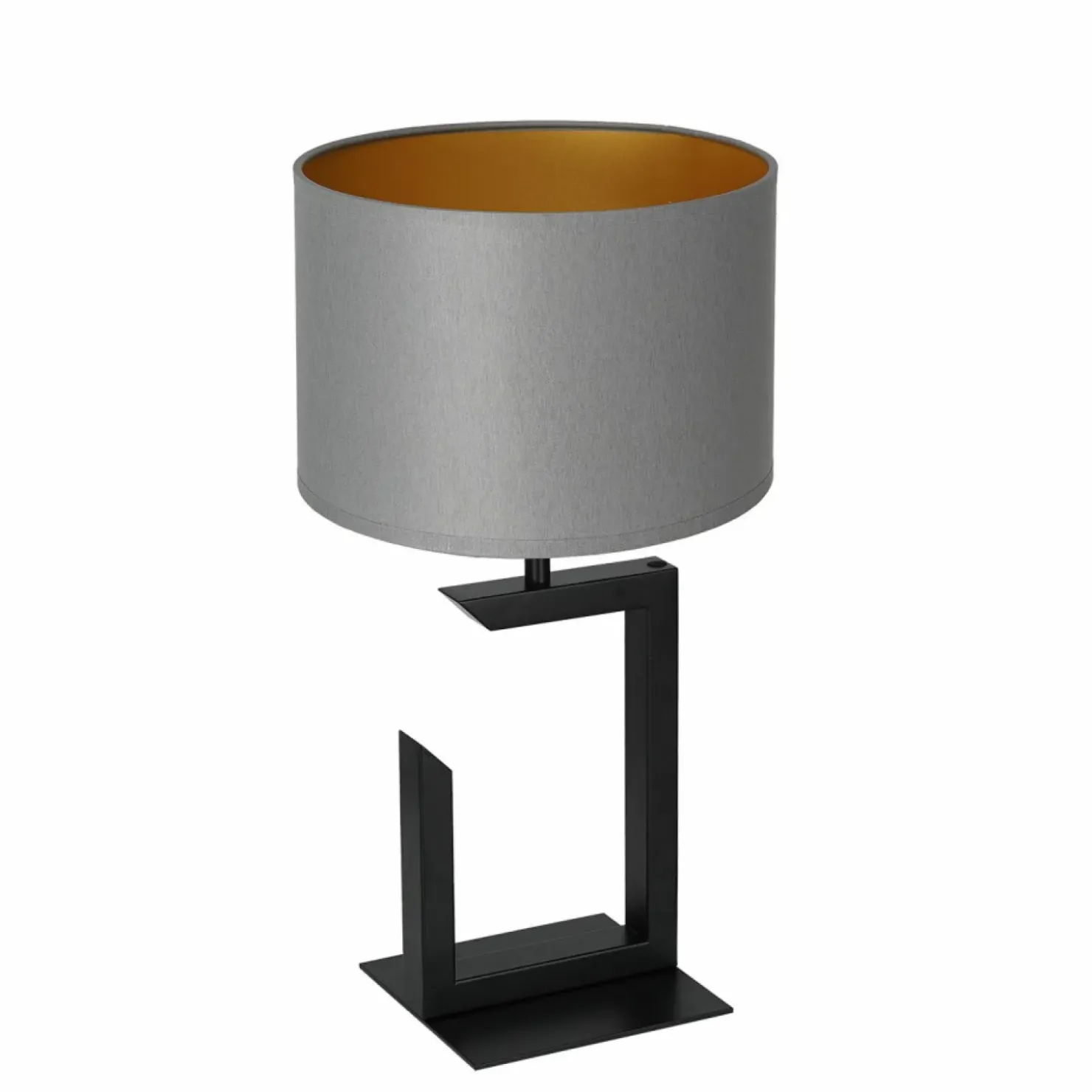Lampka nocna z szaro-złotym abażurem LX 3404 z serii TABLE LAMPS*Sklep Kaja Sale