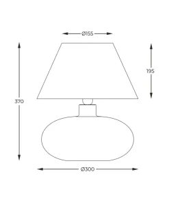Lampka stołowa do salonu w stylu cozy 5512WH MERSIN | Kaja*Sklep Kaja Shop