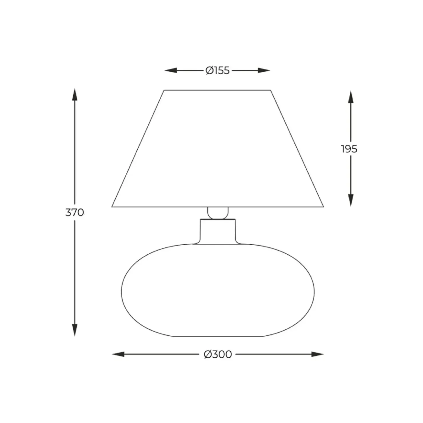 Lampka stołowa do salonu w stylu cozy 5512WH MERSIN | Kaja*Sklep Kaja Shop