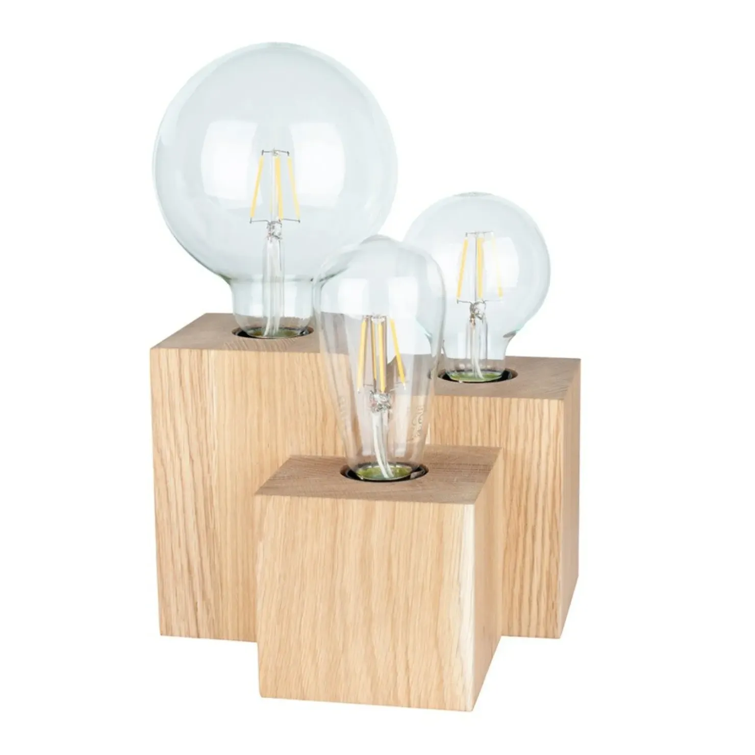 Lampka stołowa drewniane kostki w stylu boho 2276374 VINCENT | Kaja*Sklep Kaja Cheap