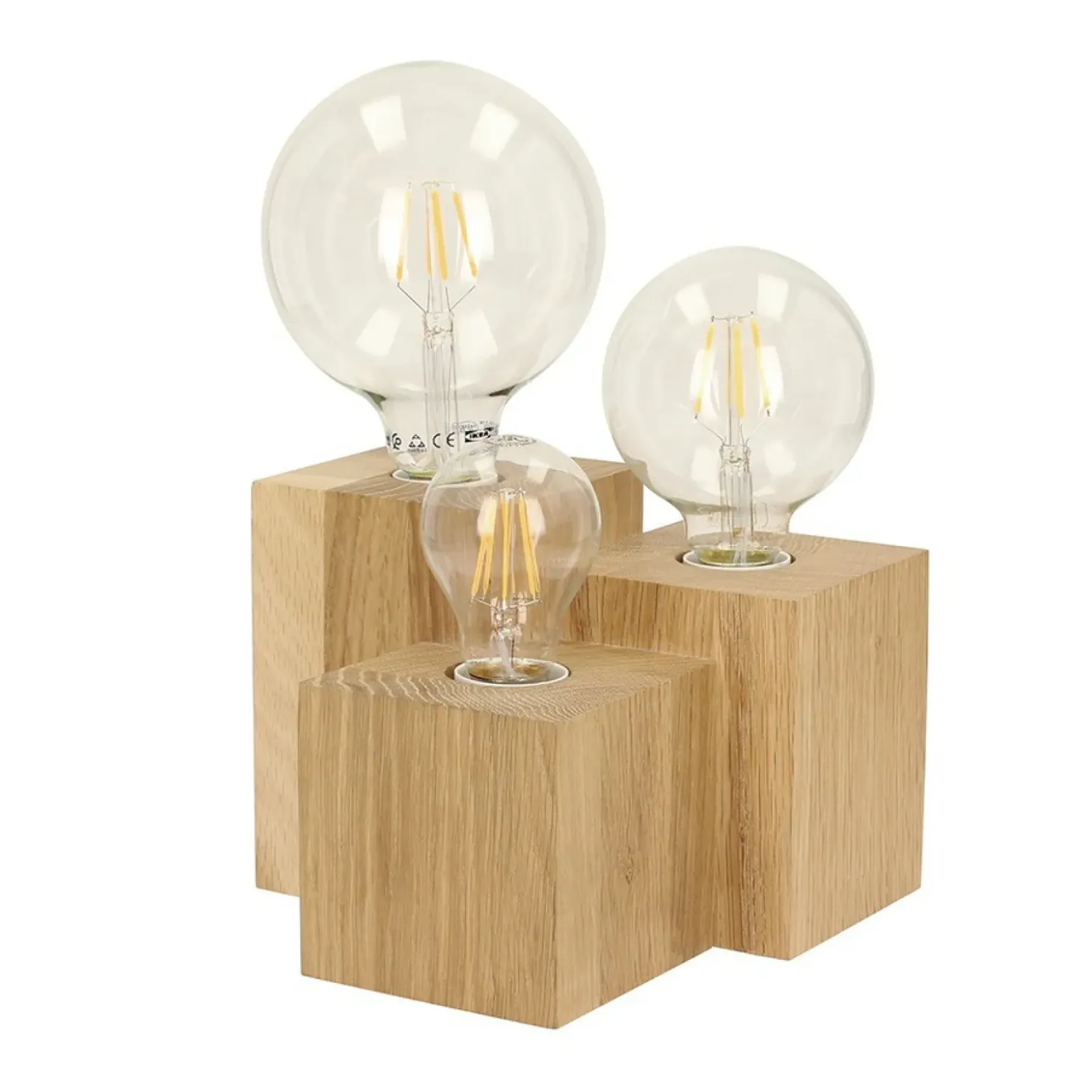 Lampka stołowa drewniane kostki w stylu boho 2276374 VINCENT | Kaja*Sklep Kaja Cheap