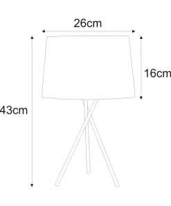 Lampka stołowa mały, trójnóg K-4372 REMI GRAY | Kaja Oświetlenie*Sklep Kaja Fashion