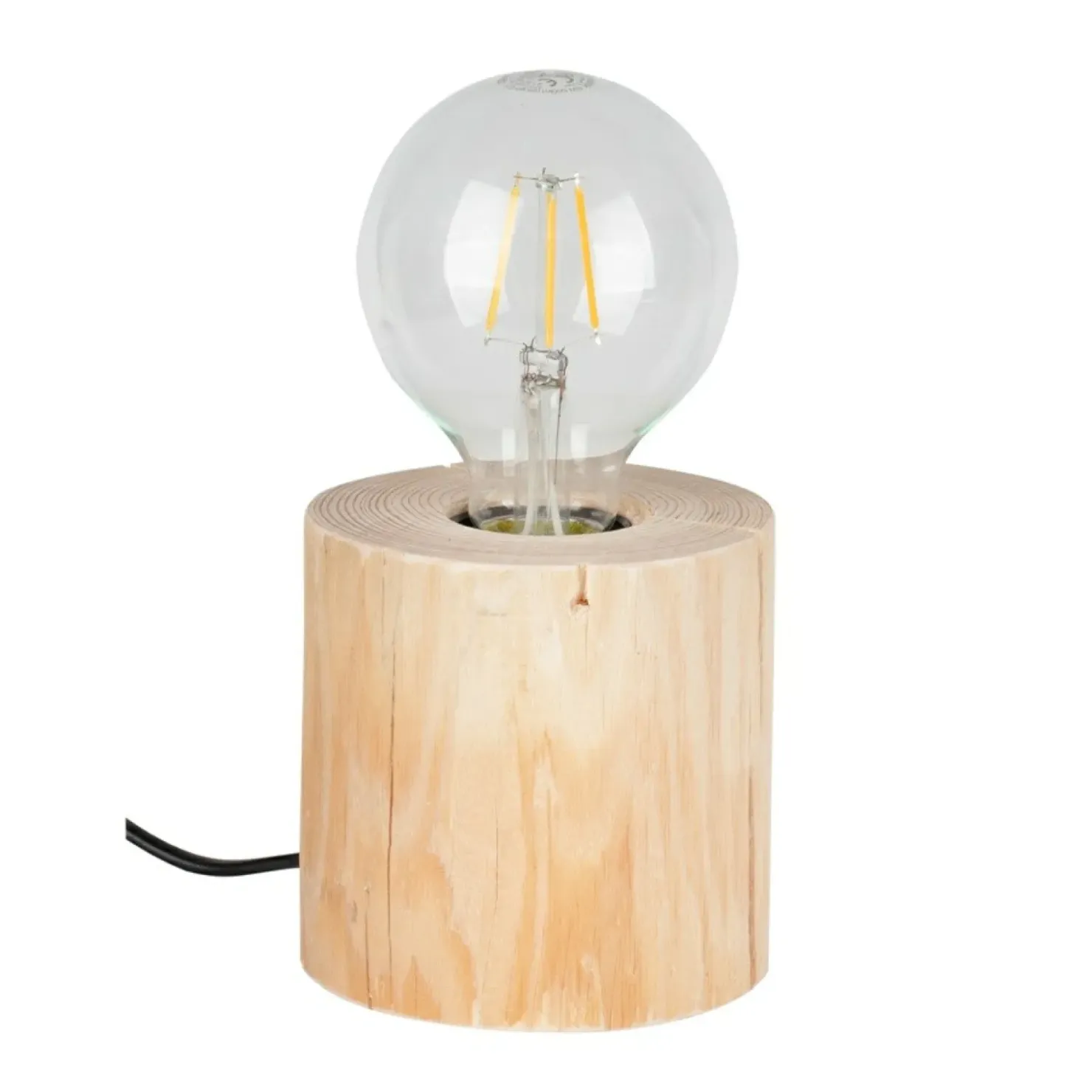 Lampka stołowa na drewnianej podstawie 76911150 TRABO TABLE | Kaja*Sklep Kaja Hot